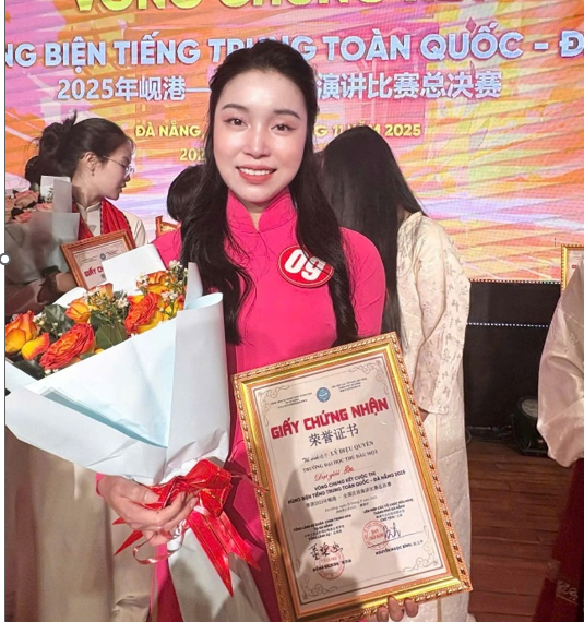 Sinh viên Trường Đại học Thủ Dầu Một xuất sắc đạt giải Ba tại Cuộc thi “Hùng biện tiếng Trung toàn quốc” năm 2025